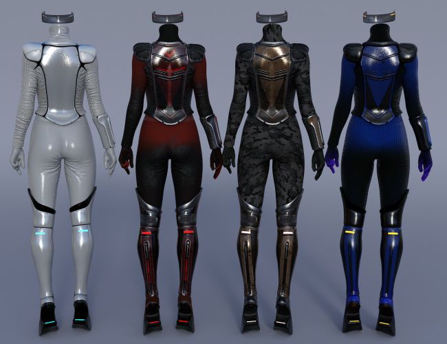 Sci-Fi Crew Outfit Textures | 3d Models for Daz Studio and Poser