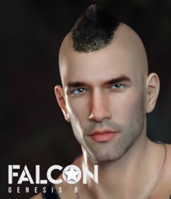 Falcon Character and Hair for Genesis 8 Male