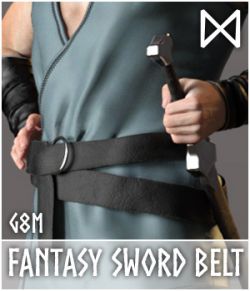 Fantasy Sword Belt for Genesis 8 Male