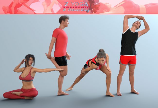 Z Advanced Yoga and Stretching Pose Mega Set for Genesis 9 and 8 Female