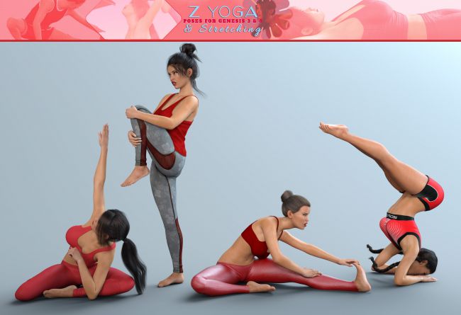 Z Advanced Yoga and Stretching Pose Mega Set for Genesis 9 and 8 Female