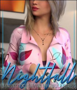 Nightfall for dForce Sleepshirt for Genesis 8 Females