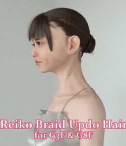 Reiko Braid Updo Hair for G3F & G8F