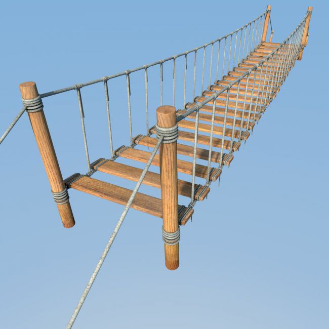 Four Hanging Bridges For Daz Studio | 3d Models For Daz Studio And Poser