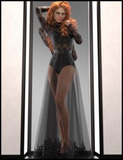 dForce Multi Bodysuit Skirt Outfit for Genesis 8 Female(s)