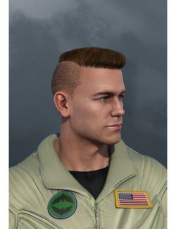 Military Cut Style dForce Hair for Dain 8 and Genesis 8 Male(s)