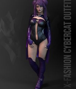 dForce X-Fashion Cybercat Outfit for Genesis 8 Female(s)