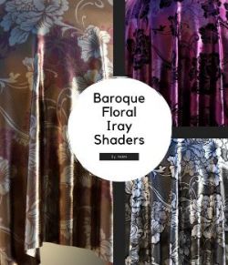 Baroque Floral Fabric Iray Shaders
