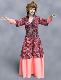 Uighur Turkic Outfit For Genesis 8 Female