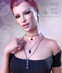 Crystal Necklaces for Genesis 8 Female and Male