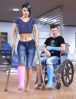 Z Injury Recovery Props and Poses for Genesis 8