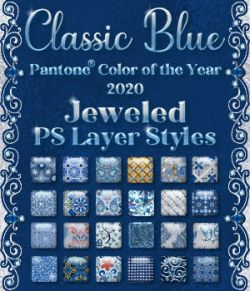 Classic Blue Jeweled PS Layer Styles