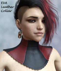 Eva Leather Collar for Genesis 8 Female