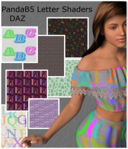 PandaB5 Letter Shaders for Daz Studio