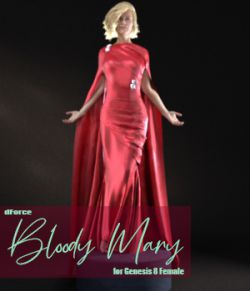 dForce Bloody Mary Dress for Genesis 8 Female