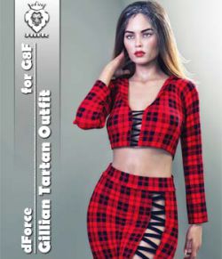 JMR dForce Gillian Tartan Outfit for G8F