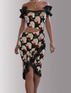 dForce Helen Cocktail Dress Outfit for Genesis 8 Female(s)