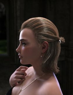 Paulyn Tied Bun Hair for Genesis 8