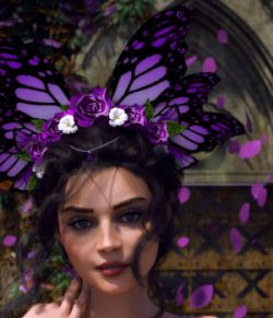 Butterfly Flower for Genesis 8 Female