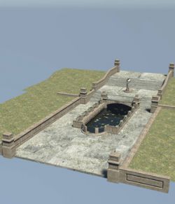 MS20 Park Reflecting Pond for Obj and fbx