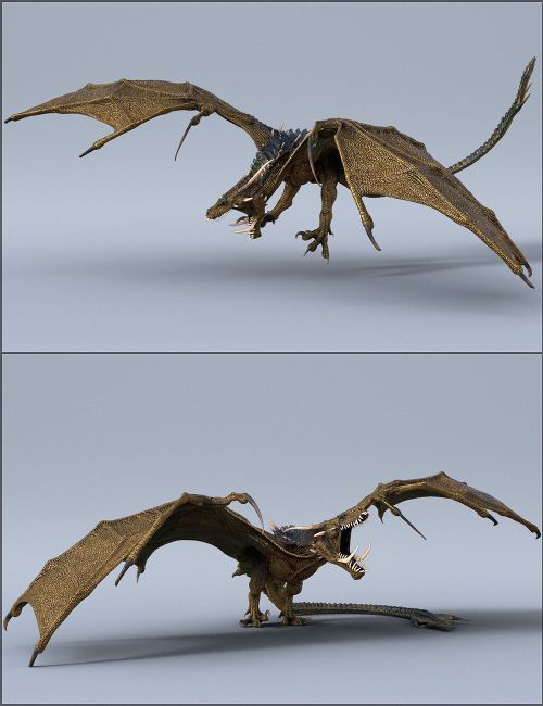 Quixotry's Poses for HH Wyvern | 3d Models for Daz Studio and Poser