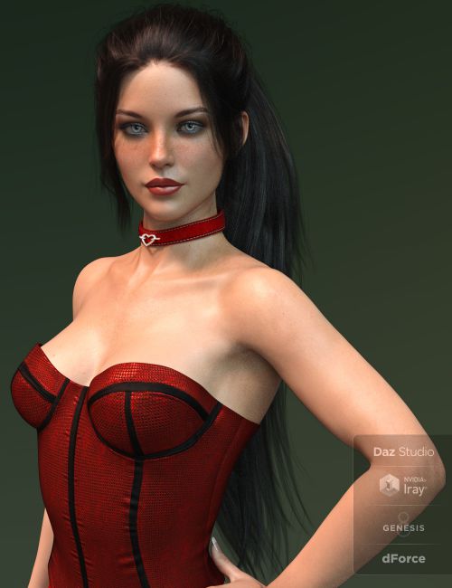 X-Fashion Sugar Corset for Genesis 8 Female(s)