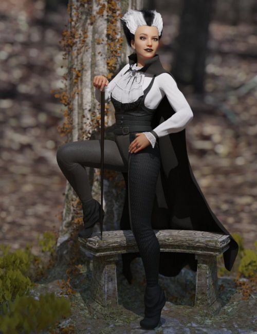 dForce Victorian Goth Outfit for Genesis 8 Female(s)