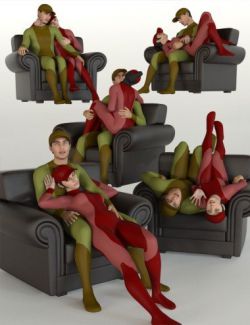 Armchair Poses and Prop for Genesis 8