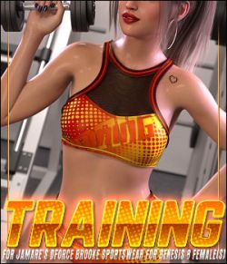 Training for JMR dForce Brooke Sportswear for Genesis 8 Female(s)