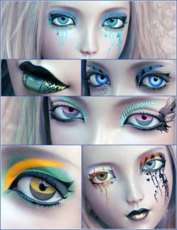 Extreme Closeup Tropical Geoshell Makeups for Genesis 8 Female(s)