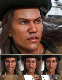 The Pirate- Expressions for Genesis 8 Male and Valentino 8