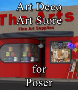 Art Deco Art Supply Store for Poser