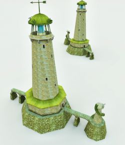 Elven Village Lighthouse for Poser