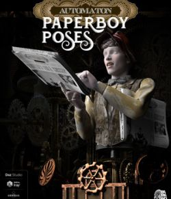 PaperBoy Automaton Poses for Daz Studio