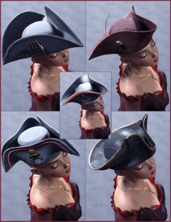 Arrr Pirate Hats Genesis 8 Male & Female