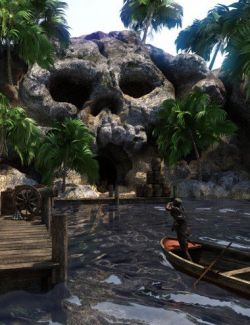 The Pirate's Cove Scene Kit with Props and Poses for Genesis 8