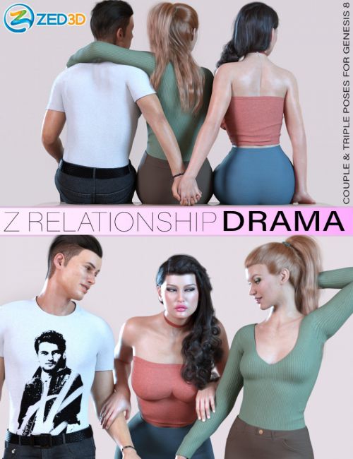 Click here to see preview images for "Z Relationship Drama Poses for Genesis 8" Z Relationship Drama Poses for Genesis 8