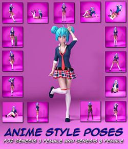 Anime Style Poses for G3F and G8F