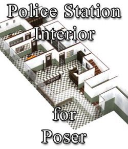 Police Station Interior for Poser