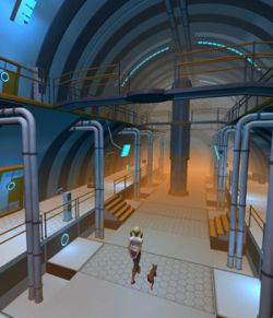 Sci Fi hall for Daz studio