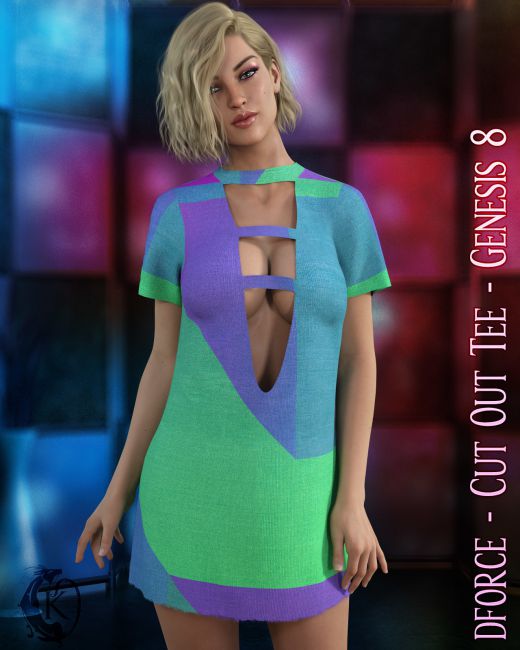 dforce - Cut Out Tee - Genesis 8 and InStyle (Texture)