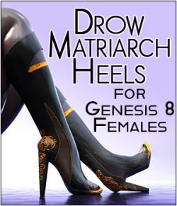 Drow Matriarch Heels for Genesis 8 Females