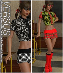 VERSUS- dForce Naughty School Girl Outfit Set for Genesis 8 Females