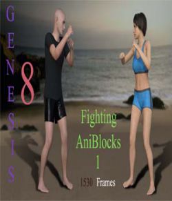 Fighting AniBlocks for Genesis 8 Male and Female