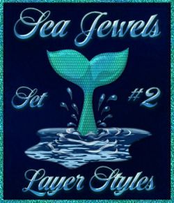 Sea Jewels Set 2 PS Layer Styles with Free Bonus