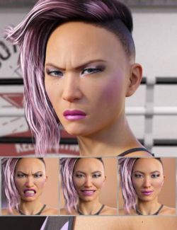 Fighter- Expressions for Genesis 8 Female and Kayo 8