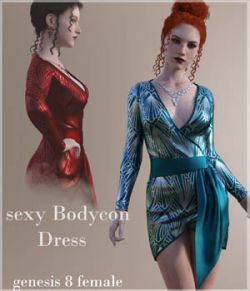 sexy Bodycon Dress for genesis 8 female