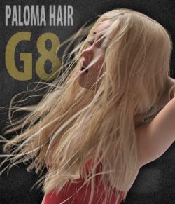 Paloma Hair for Genesis 8 Female