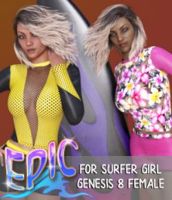 Epic for Surfer Girl Outfit and Surfboard for G8F