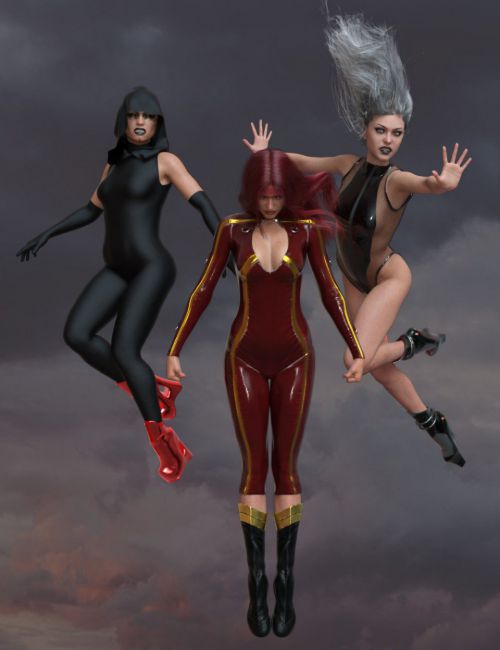 Female superhero silhouette action poses collection. EPS 10 vector Stock  Vector | Adobe Stock